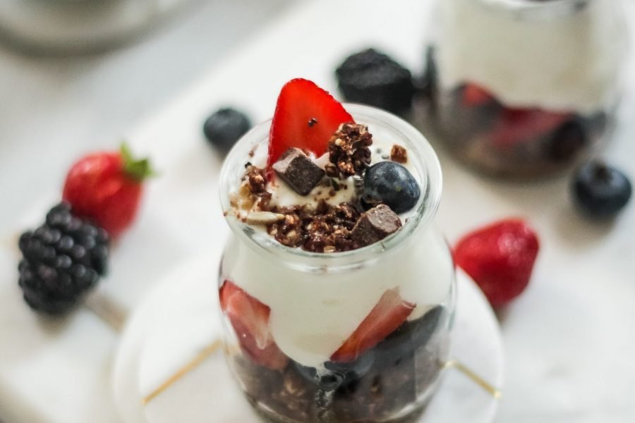 Chocolate Berry Yoghurt Parfait