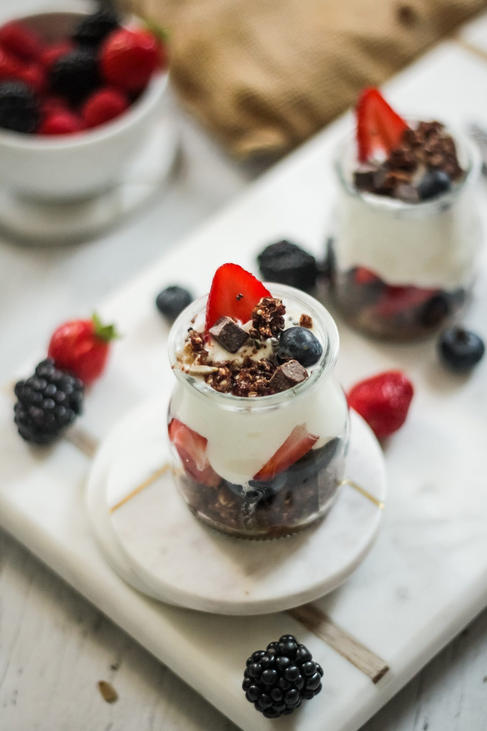 Chocolate Berry Yoghurt Parfait